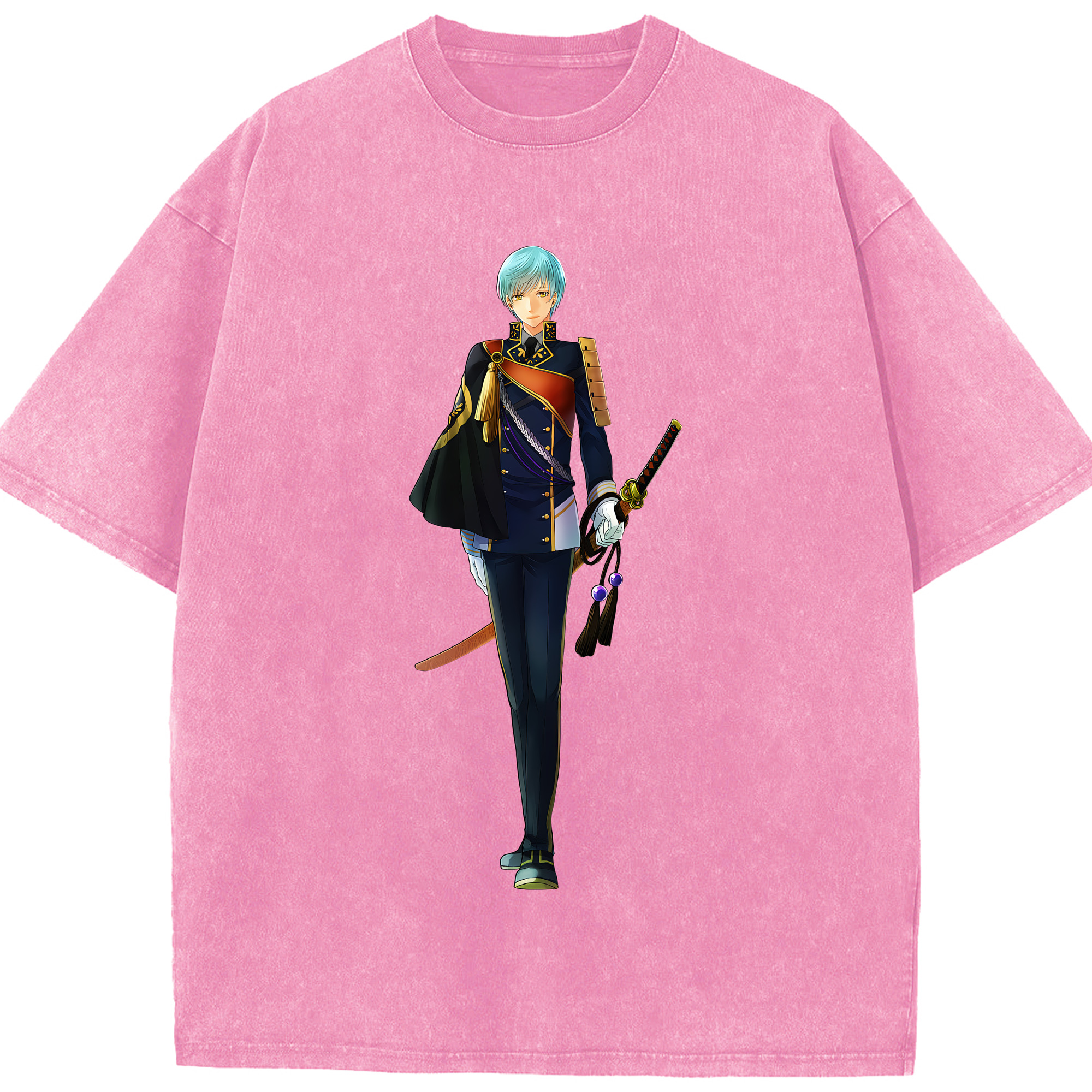 （画像用） 刀剣乱舞 Touken Ranbu 綿100% ヴィンテージ風 半袖Tシャツ（フロントプリント）